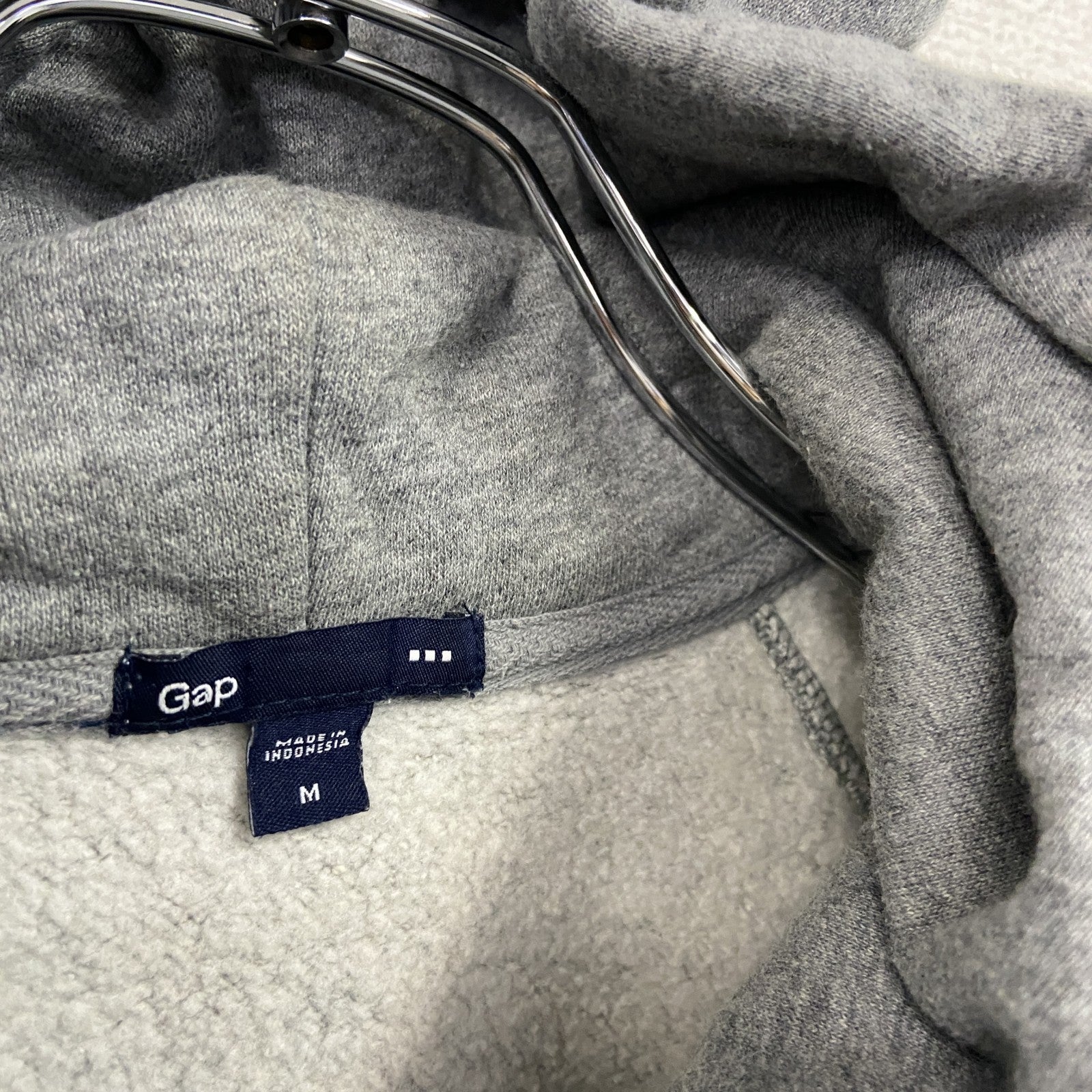 GAP　ギャップ　フルジップスウェットパーカー/フーディー　灰色　グレー　Mサイズ