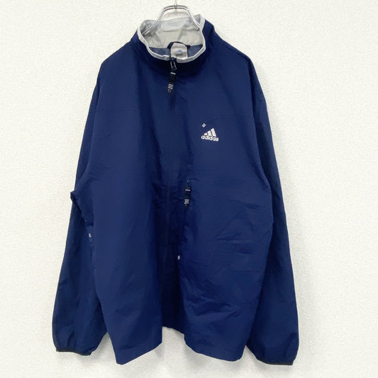 90s　adidas　アディダス　ナイロンジャケット　フルジップ　ヴィンテージ　青　Lサイズ