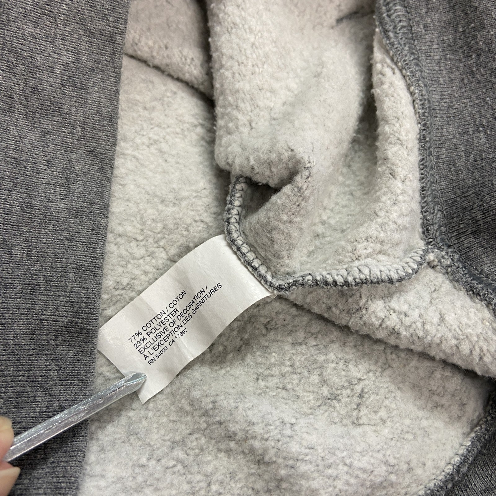 GAP　ギャップ　フルジップスウェットパーカー/フーディー　灰色　グレー　Mサイズ
