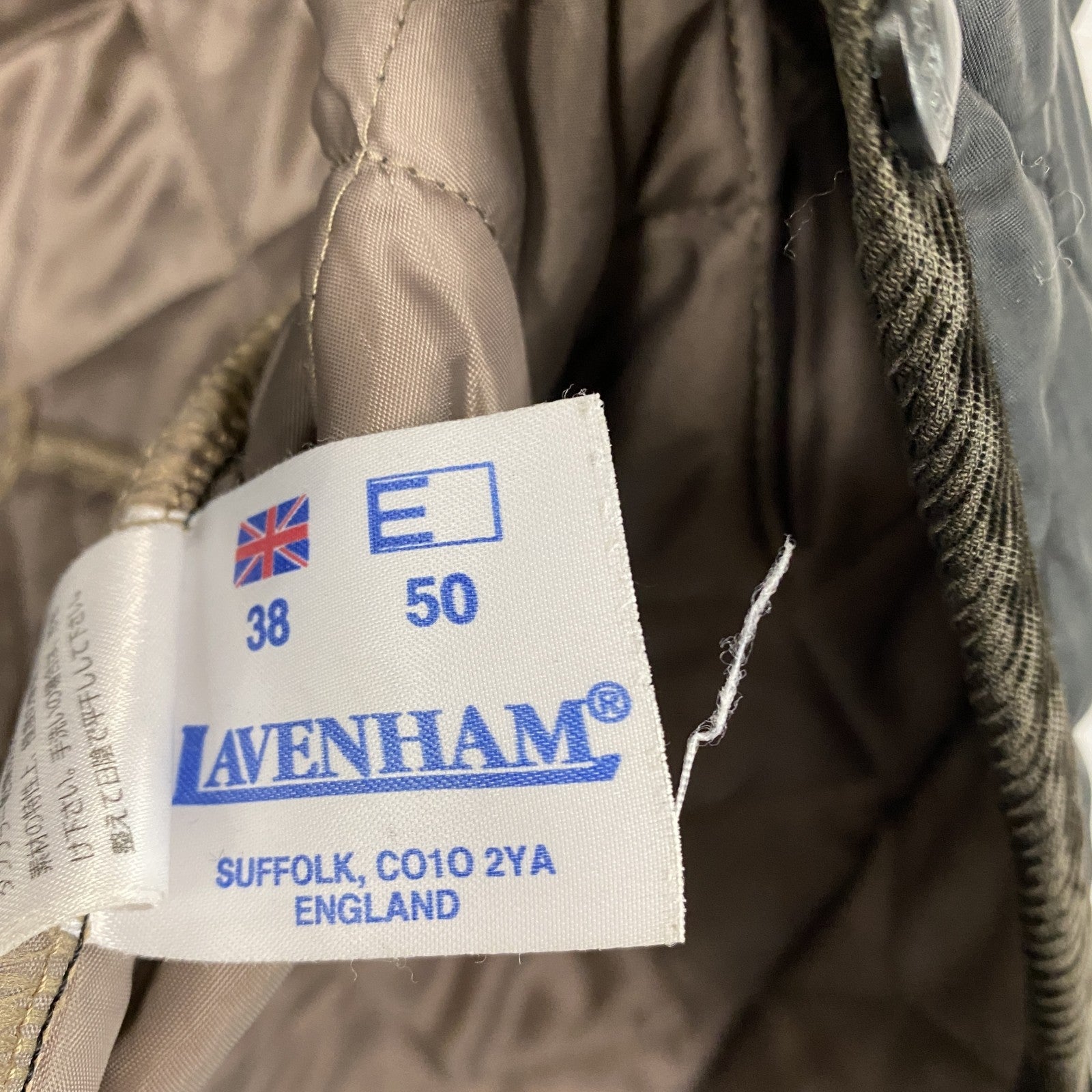 LAVENHAM　ラベンハム　キルティングジャケット　コーデュロイ襟　黒　ブラック　38サイズ　