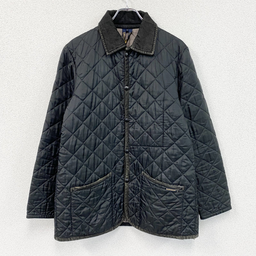 LAVENHAM　ラベンハム　キルティングジャケット　コーデュロイ襟　黒　ブラック　38サイズ　