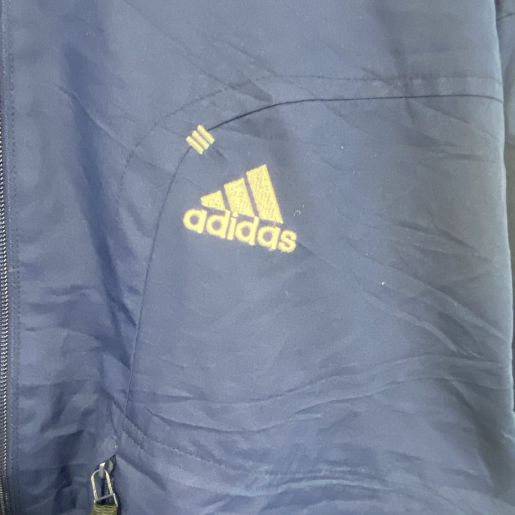 90s　adidas　アディダス　ナイロンジャケット　フルジップ　ヴィンテージ　青　Lサイズ