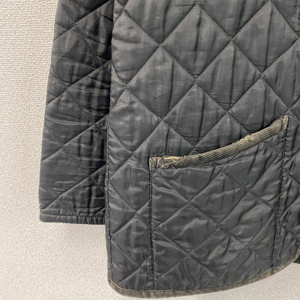 LAVENHAM　ラベンハム　キルティングジャケット　コーデュロイ襟　黒　ブラック　38サイズ　