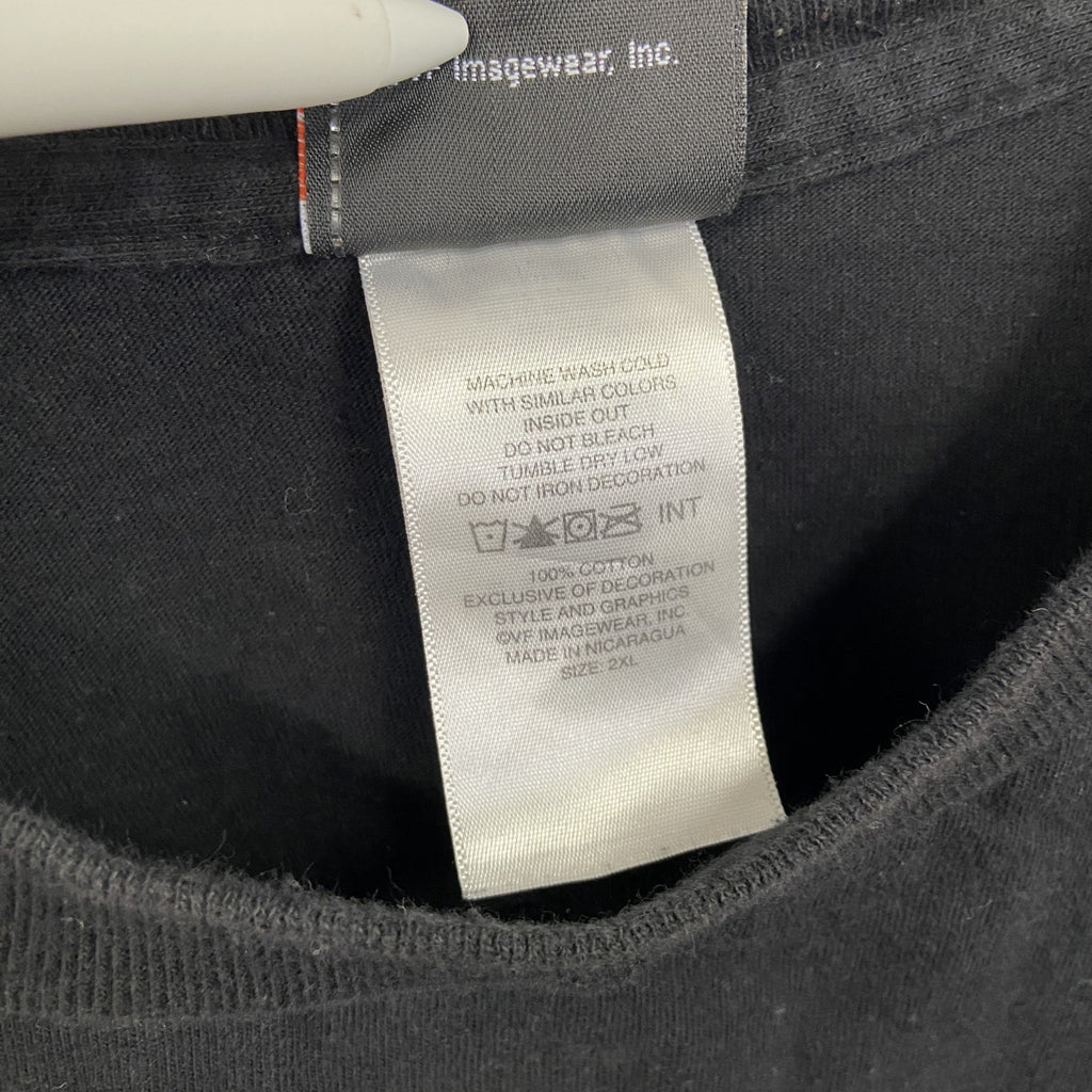 HARLEY DAVIDSON　ハーレーダビッドソン　半袖プリントTシャツ　胸ポケット　黒　ブラック　2XLサイズ