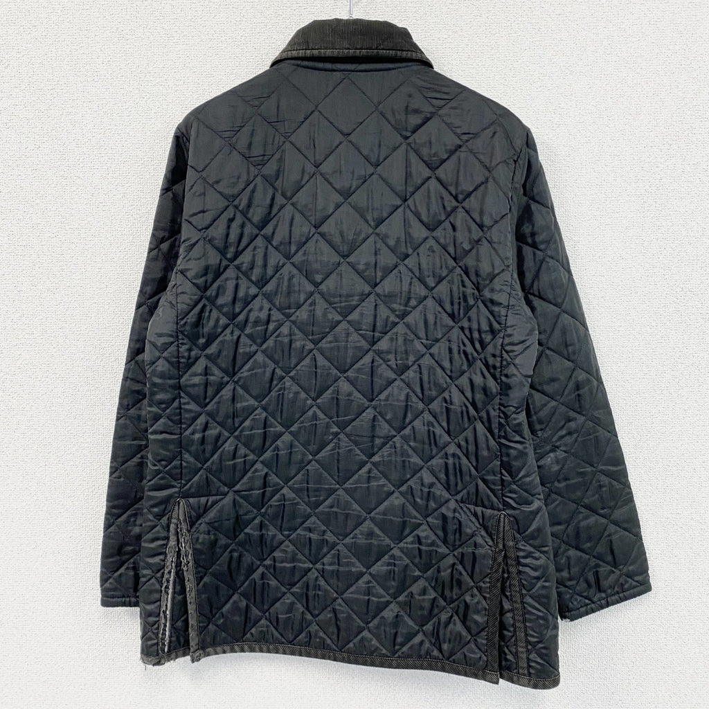 LAVENHAM　ラベンハム　キルティングジャケット　コーデュロイ襟　黒　ブラック　38サイズ　