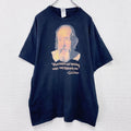 GILDAN　ギルダン　Galileo Galilei　ガリレオガリレイ　半袖プリントTシャツ　人物T　黒　ブラック　XLサイズ