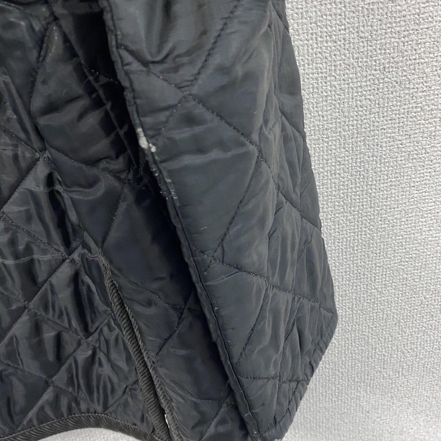 LAVENHAM　ラベンハム　キルティングジャケット　コーデュロイ襟　黒　ブラック　38サイズ　