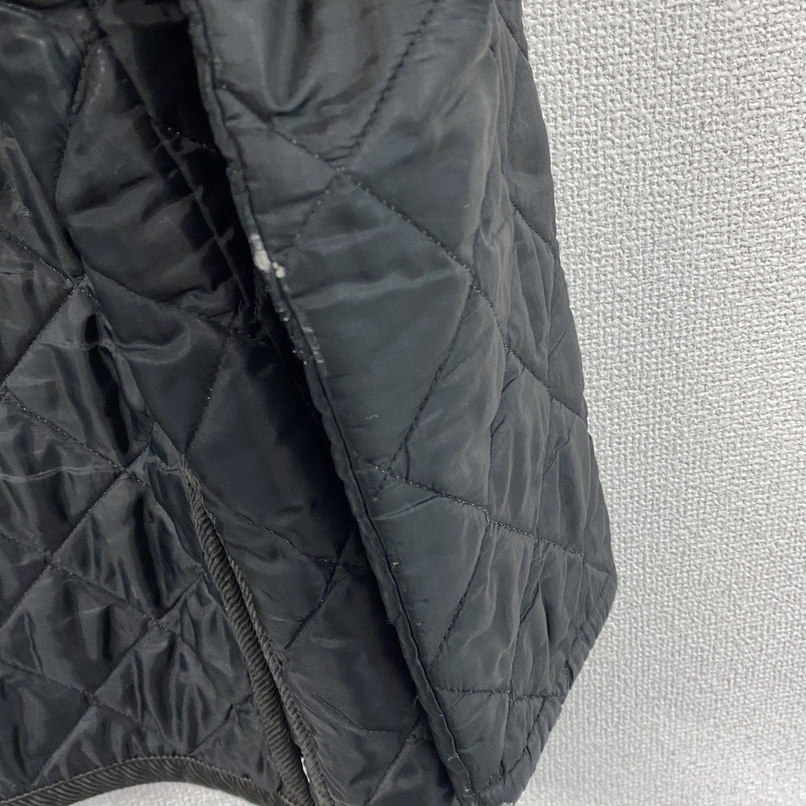 LAVENHAM　ラベンハム　キルティングジャケット　コーデュロイ襟　黒　ブラック　38サイズ　