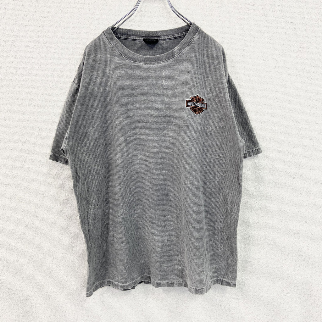 HARLEY DAVIDSON　ハーレーダビッドソン　半袖プリントTシャツ　USA製　灰色　グレー　Lサイズ