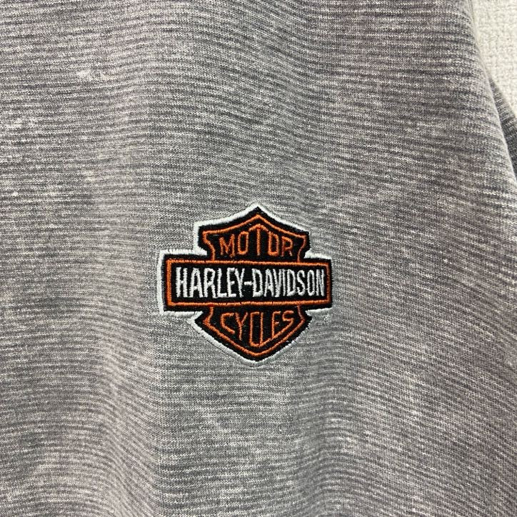 HARLEY DAVIDSON　ハーレーダビッドソン　半袖プリントTシャツ　USA製　灰色　グレー　Lサイズ