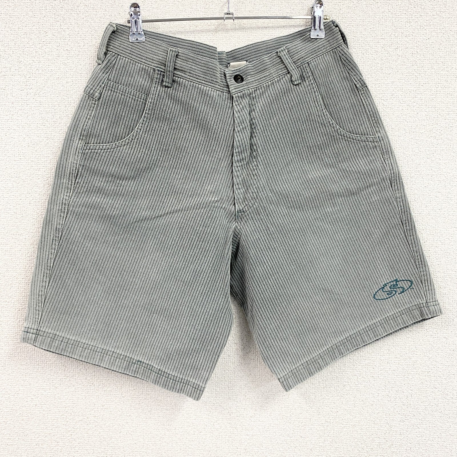 90s～　T&C surf　コーデュロイハーフパンツ/ショートパンツ　ヴィンテージ　灰色　ライトグレー