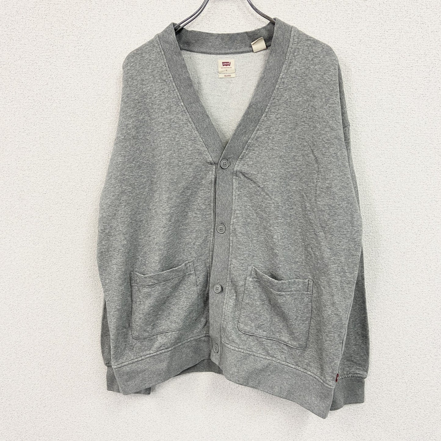 Levi's　リーバイス　スウェットカーディガン　灰色　グレー　Lサイズ