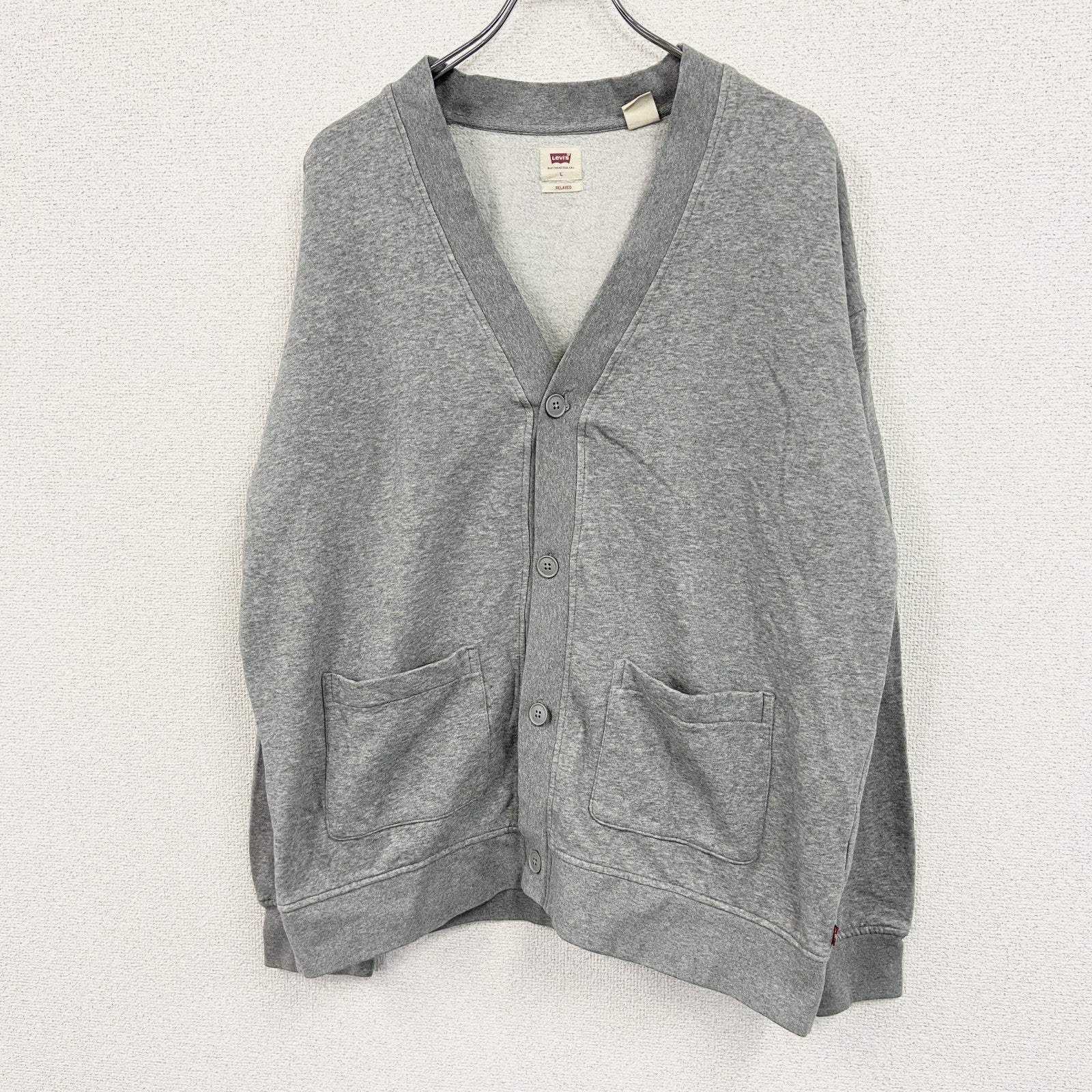 Levi's　リーバイス　スウェットカーディガン　灰色　グレー　Lサイズ