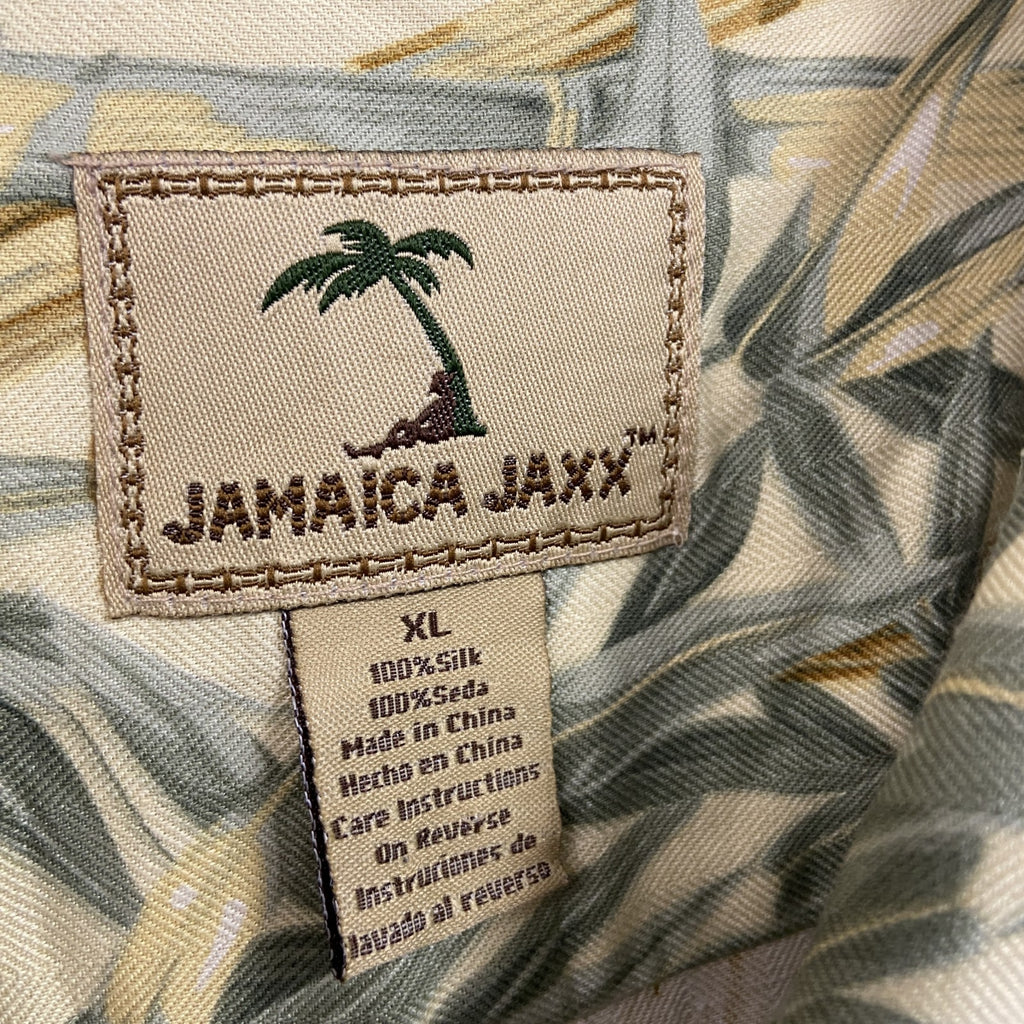 JAMAICA JAXX　半袖シルクシャツ/アロハシャツ　黄色　イエロー　XLサイズ