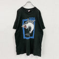 90s　FRUIT OF THE LOOM　フルーツオブザルーム　半袖プリントスーベニアTシャツ　アニマル　サメ　シングルステッチ　ヴィンテージ　黒　ブラック　Lサイズ