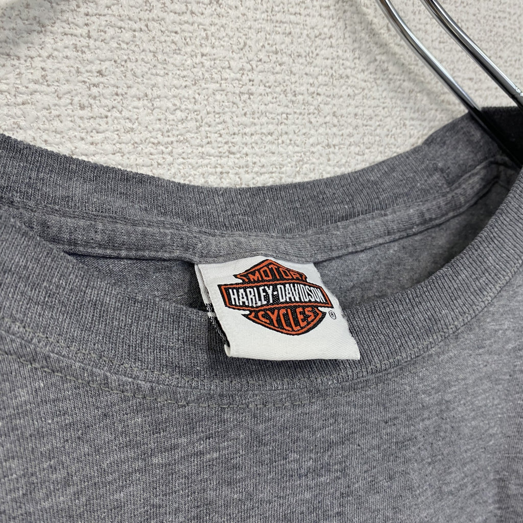 HARLEY DAVIDSON　ハーレーダビッドソン　半袖両面プリントTシャツ　グレー　Lサイズ