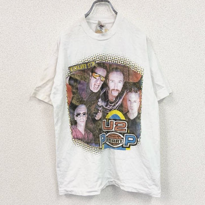 90s　FRUIT OF THE LOOM　U2　ユーツー　半袖バンドTシャツ　ヴィンテージ　白　XLサイズ