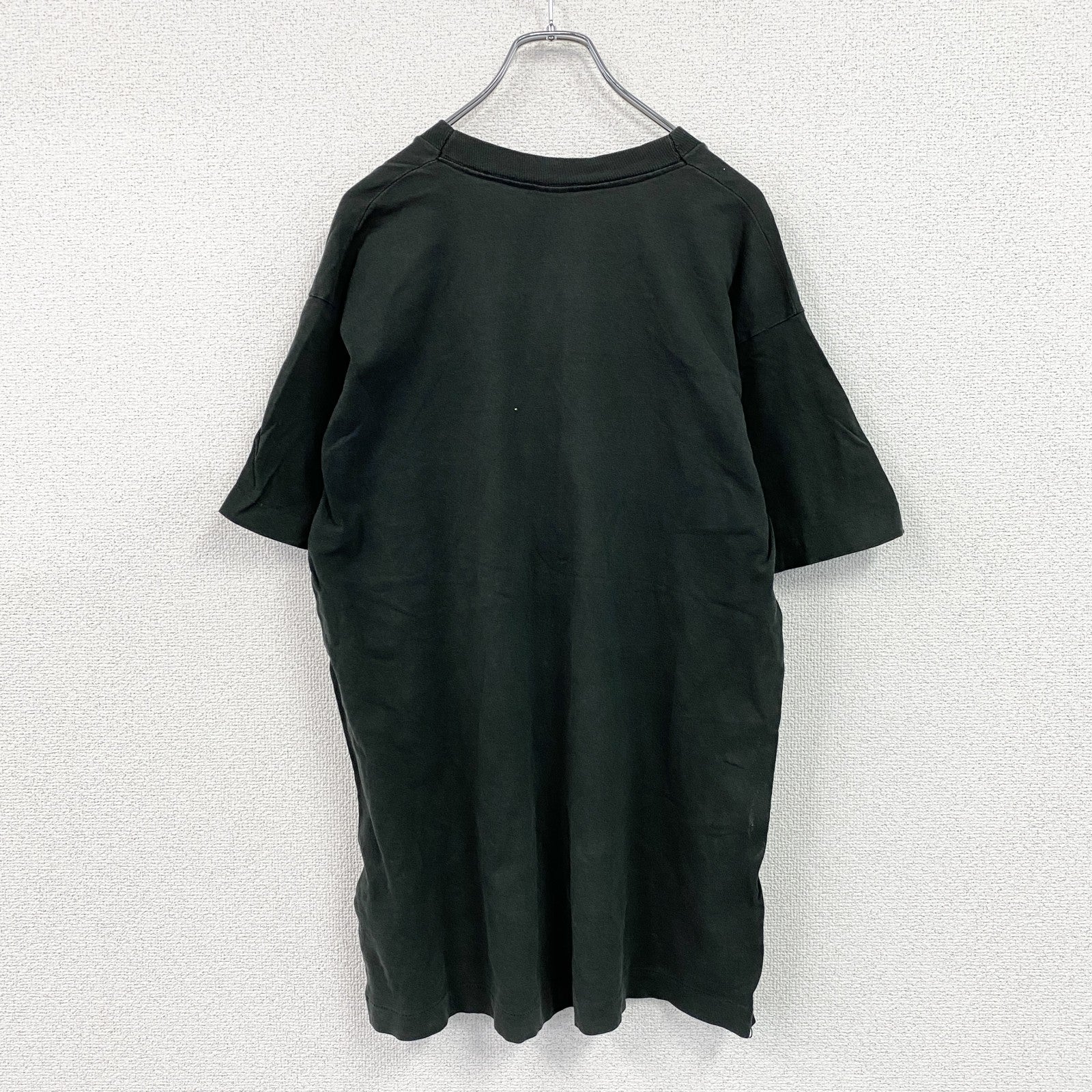 90s　FRUIT OF THE LOOM　フルーツオブザルーム　半袖プリントスーベニアTシャツ　アニマル　サメ　シングルステッチ　ヴィンテージ　黒　ブラック　Lサイズ