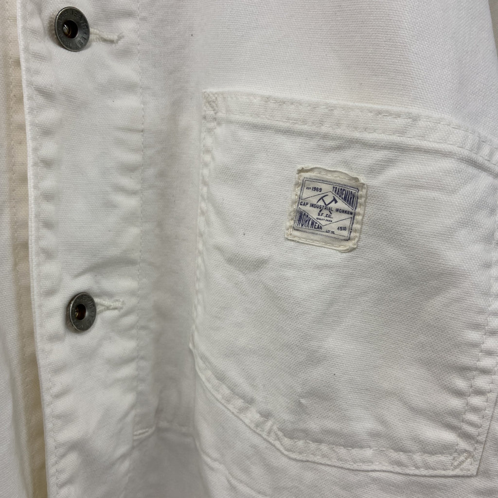 GAP　ギャップ　WORK FORCE　長袖ダウンシャツ　白　ホワイト　Lサイズ