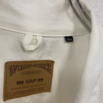 GAP　ギャップ　WORK FORCE　長袖ダウンシャツ　白　ホワイト　Lサイズ