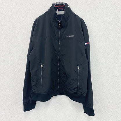 古着 used　Tommy Hilfiger　トミーヒルフィガー　ナイロンジャケット　フルジップ　黒　ブラック