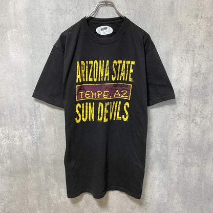 古着 used　SOFFE　Arizona State Sun Devils　アメフト　半袖カレッジプリントTシャツ　黒　ブラック