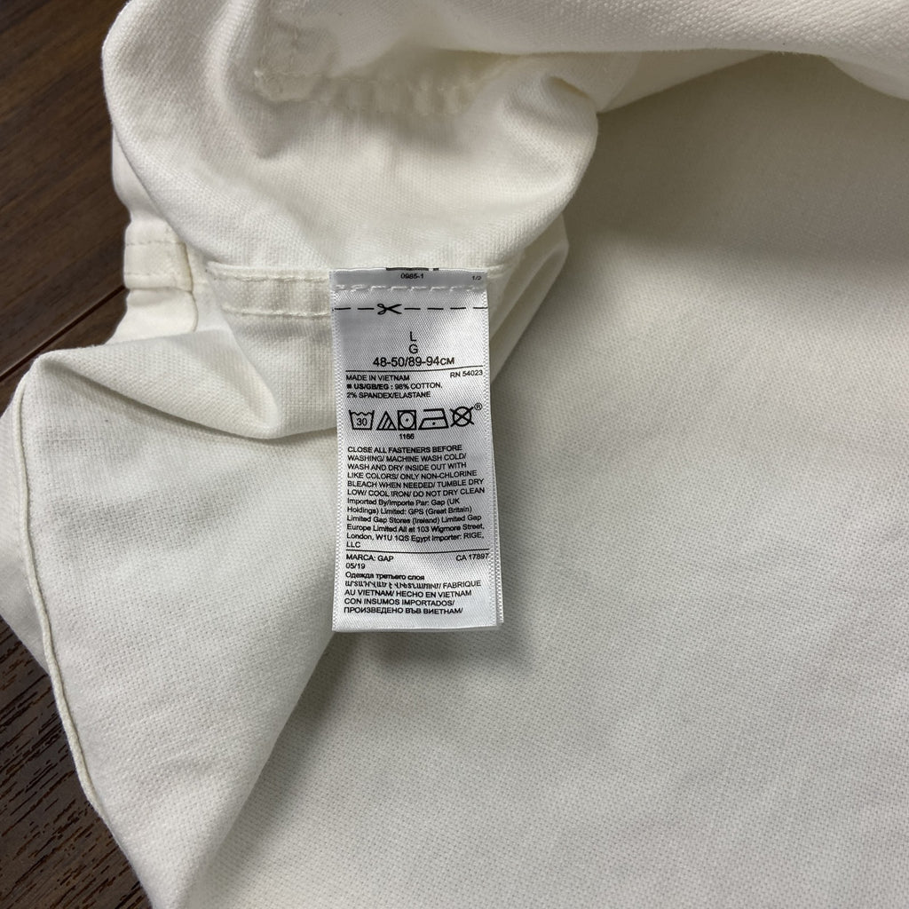 GAP　ギャップ　WORK FORCE　長袖ダウンシャツ　白　ホワイト　Lサイズ