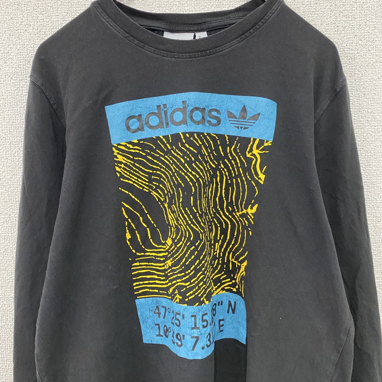 adidas　アディダス　長袖Tシャツ/ロンT　黒　ブラック　Oサイズ