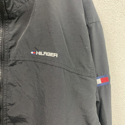 古着 used　Tommy Hilfiger　トミーヒルフィガー　ナイロンジャケット　フルジップ　黒　ブラック