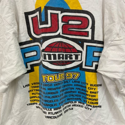 90s　FRUIT OF THE LOOM　U2　ユーツー　半袖バンドTシャツ　ヴィンテージ　白　XLサイズ