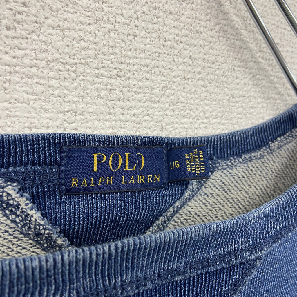 POLO RALPH LAUREN　ポロラルフローレン　スウェット/トレーナー　前V　インディゴ　Lサイズ