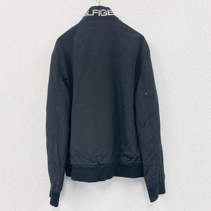 古着 used　Tommy Hilfiger　トミーヒルフィガー　ナイロンジャケット　フルジップ　黒　ブラック