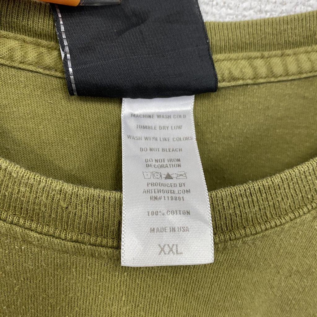 00s　HARLEY DAVIDSON　ハーレーダビッドソン　半袖プリントTシャツ　カーキ　XXLサイズ