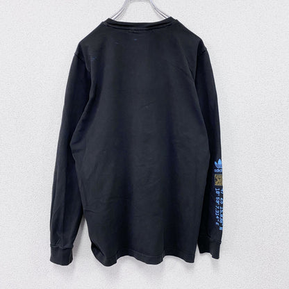 adidas　アディダス　長袖Tシャツ/ロンT　黒　ブラック　Oサイズ