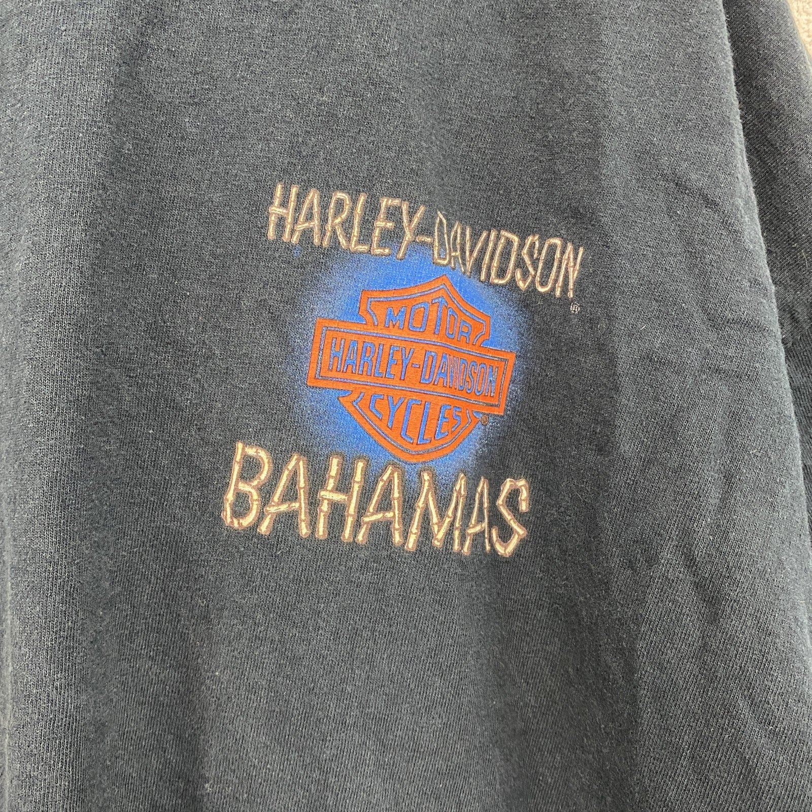 HARLEY DAVIDSON　ハーレーダビッドソン　半袖両面プリントTシャツ　黒　ブラック　XXLサイズ
