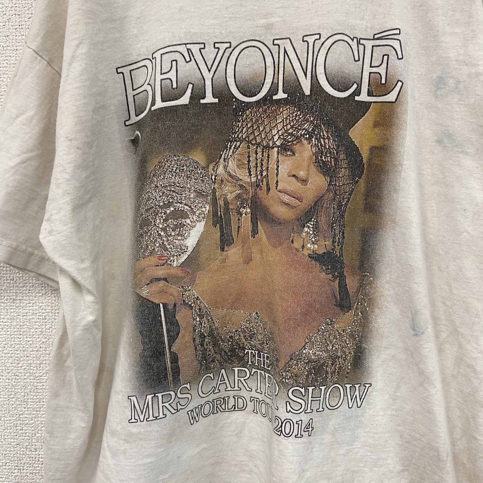 FRUIT OF THE LOOM　フルーツオブザルーム　BEYONCE　ビヨンセ　コンサート半袖Tシャツ　歌手T　人物T　白　ホワイト　Lサイズ