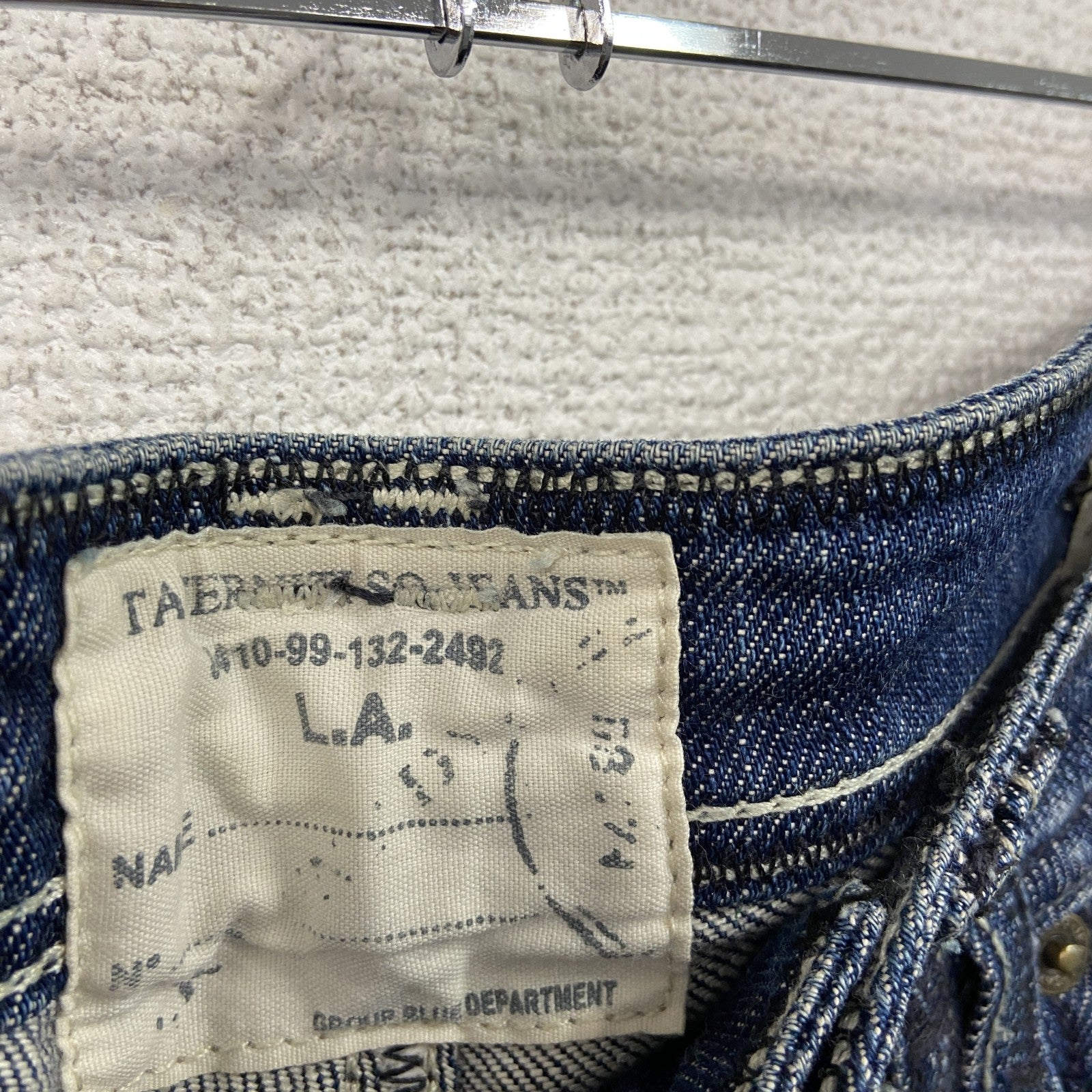 TAVERNITI JEANS　タヴェニティージーンズ　デニムパンツジーンズ　ジップフライ　インディゴ　W24サイズ