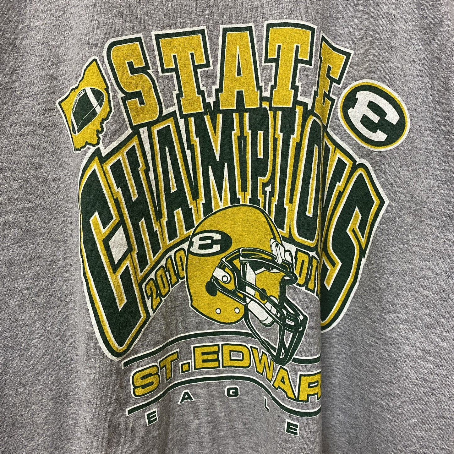 古着 used　GILDAN　ギルダン　アメフト　半袖カレッジプリントTシャツ　スポーツ　グレー　オーバーサイズ　XLサイズ