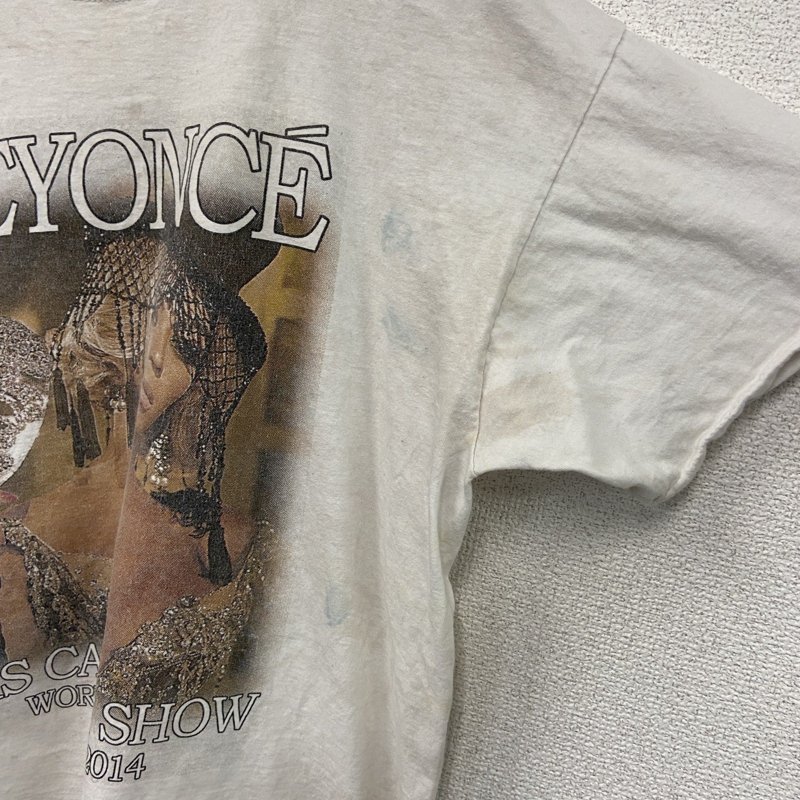 FRUIT OF THE LOOM　フルーツオブザルーム　BEYONCE　ビヨンセ　コンサート半袖Tシャツ　歌手T　人物T　白　ホワイト　Lサイズ