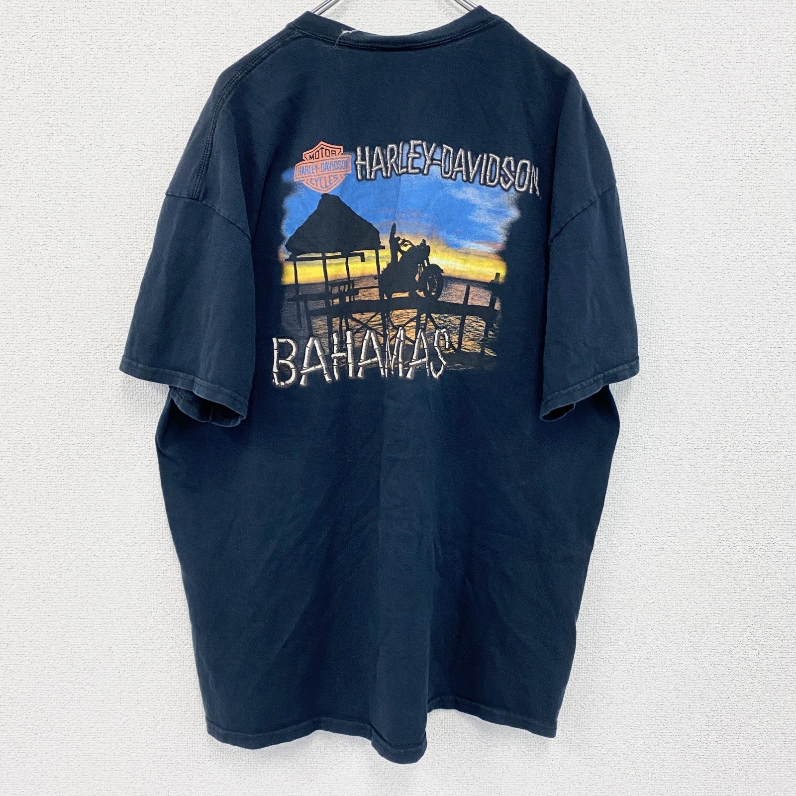 HARLEY DAVIDSON　ハーレーダビッドソン　半袖両面プリントTシャツ　黒　ブラック　XXLサイズ