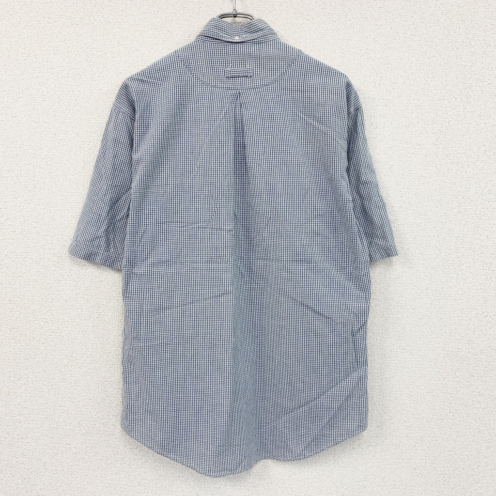 ～00s　Woolrich　ウールリッチ　半袖ボタンダウンシャツ　ヴィンテージ　ギンガムチェック　青　ブルー　Mサイズ