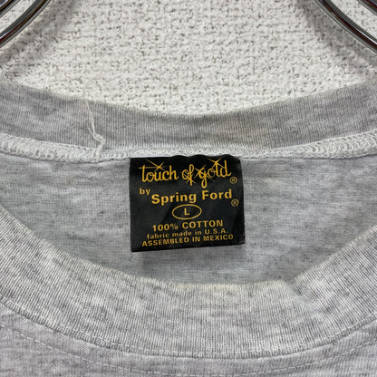 90s　Touch of gold　PEANUT　SNOOPY　スヌーピー　半袖プリントTシャツ　キャラクターT　グレー　Lサイズ