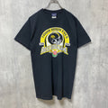 古着 used　IOWA HAWKEYES　アメフト　半袖プリントTシャツ　スポーツ　黒　ブラック　レトロ　クルーネック　Mサイズ