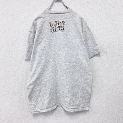 90s　Touch of gold　PEANUT　SNOOPY　スヌーピー　半袖プリントTシャツ　キャラクターT　グレー　Lサイズ