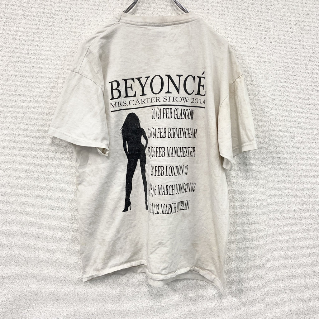 FRUIT OF THE LOOM　フルーツオブザルーム　BEYONCE　ビヨンセ　コンサート半袖Tシャツ　歌手T　人物T　白　ホワイト　Lサイズ