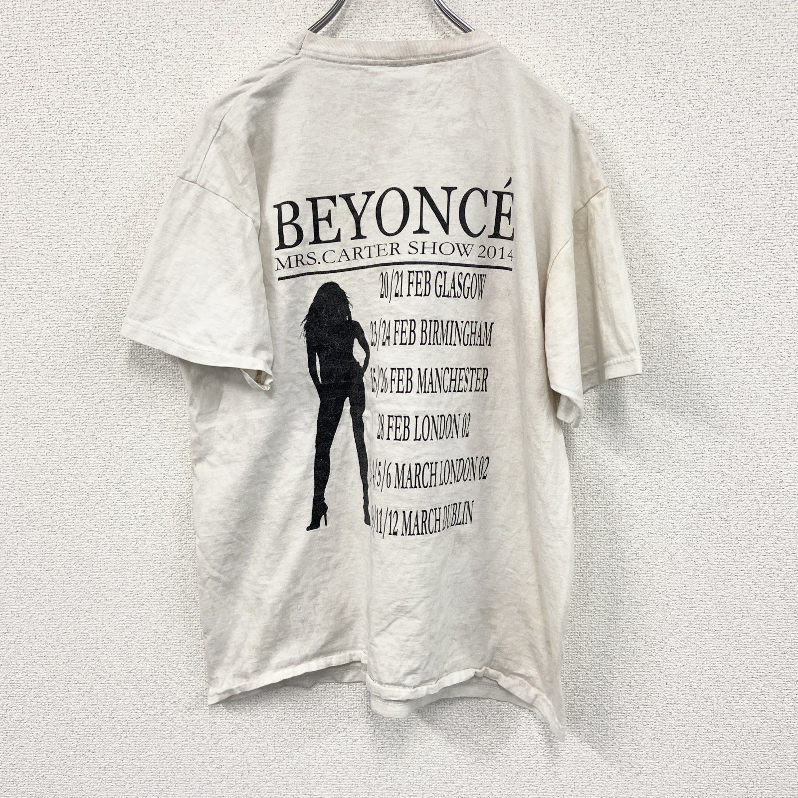 FRUIT OF THE LOOM　フルーツオブザルーム　BEYONCE　ビヨンセ　コンサート半袖Tシャツ　歌手T　人物T　白　ホワイト　Lサイズ