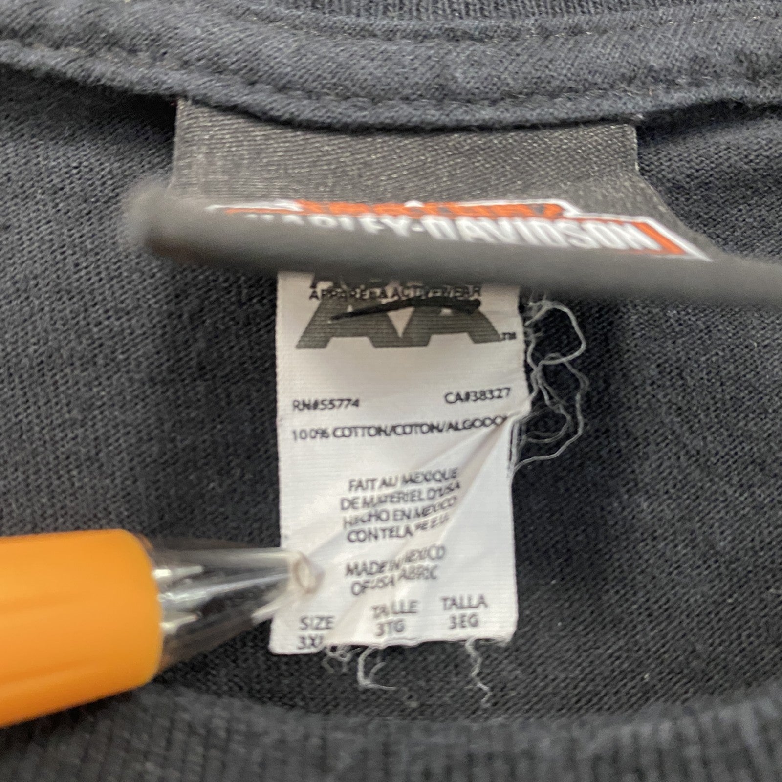 00s　HARLEY DAVIDSON　ハーレーダビッドソン　半袖プリントTシャツ　黒　ブラック　XXXLサイズ