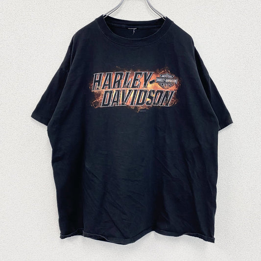 00s　HARLEY DAVIDSON　ハーレーダビッドソン　半袖プリントTシャツ　黒　ブラック