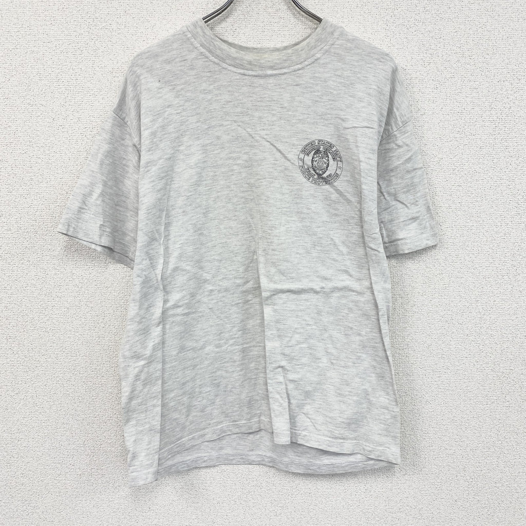 00s　BEEFY-T　U.S.NAVY　半袖プリントTシャツ　ヴィンテージ　灰色　グレー　Lサイズ