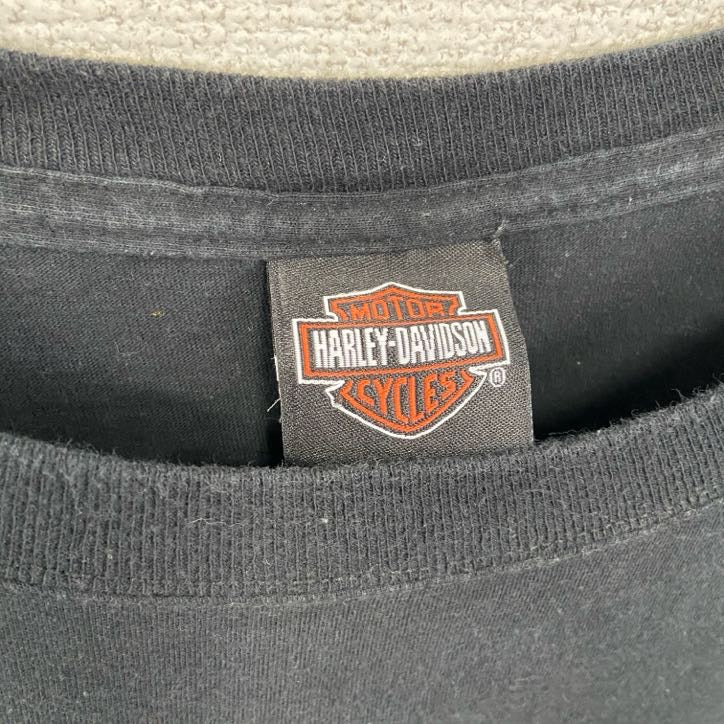 HARLEY DAVIDSON　ハーレーダビッドソン　半袖プリントTシャツ　黒　ブラック　2XLサイズ